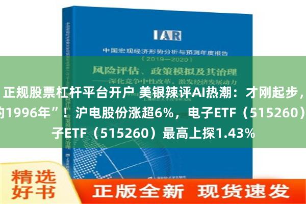 正规股票杠杆平台开户 美银辣评AI热潮：才刚起步，相当于“互联网的1996年”！沪电股份涨超6%，电子ETF（515260）最高上探1.43%