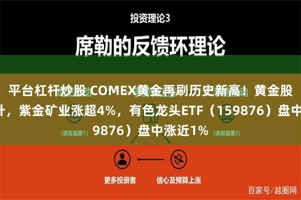 平台杠杆炒股 COMEX黄金再刷历史新高！黄金股全线飙升，紫金矿业涨超4%，有色龙头ETF（159876）盘中涨近1%