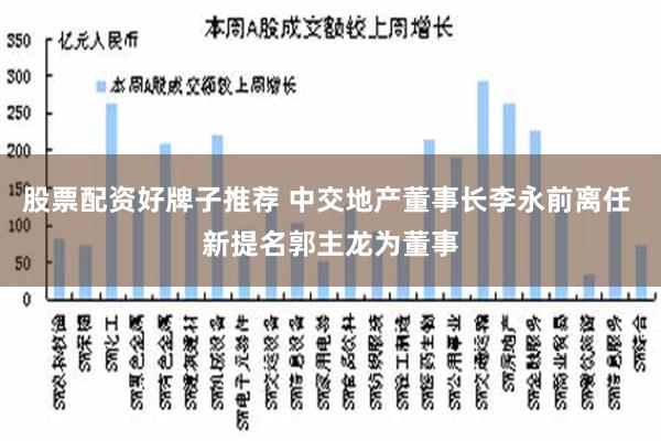 股票配资好牌子推荐 中交地产董事长李永前离任 新提名郭主龙为董事