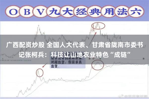 广西配资炒股 全国人大代表、甘肃省陇南市委书记张柯兵：科技让山地农业特色“成链”